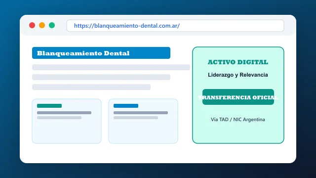 Ecosistema digital, branding y proceso de cesión registral formal de blanqueamiento-dental.com.ar